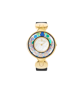 Hommage à Alphonse Mucha - Watch Helena / Alligator watch strap