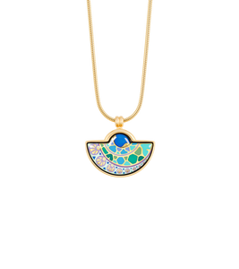 Hommage à Alphonse Mucha - Pendant Small Half-Moon
