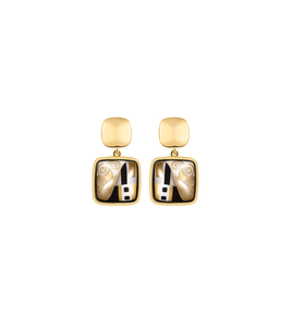 Hommage à Gustav Klimt - Earrings Golden Square