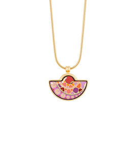Hommage à Alphonse Mucha - Pendant Small Half-Moon