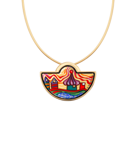 Hommage à Hundertwasser - Pendant Half-Moon