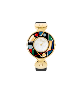 Hommage à Sophie Taeuber-Arp - Watch Helena / 24kt gold-plated