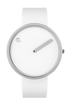40mm / White dial / White leather strap