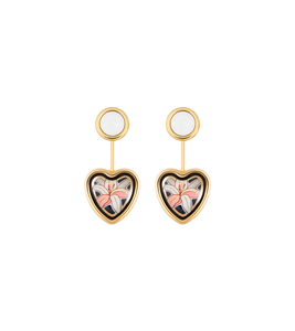 Hommage à Alphonse Mucha- Corazón Earrings