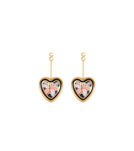 Hommage à Alphonse Mucha- Corazón Earrings