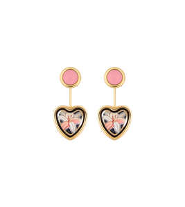 Hommage à Alphonse Mucha- Corazón Earrings