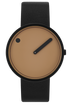 40 mm / Cappuccino Brown dial / Black leather strap