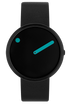 40 mm / Black dial / Black leather strap