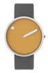 40 mm / Mustard Yellow dial / Thunder Grey leather strap