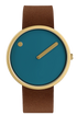 Dusty Blue dial / Chocolate Brown leather strap