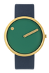 40 mm / Dusty Green dial / Midnight Blue leather strap