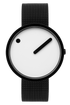 White dial / Matt black mesh band