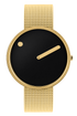 Black dial / Matt gold mesh band