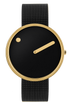 Black dial / Matt black mesh band