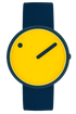 Electric Yellow dial / Navy Blue recycled plastic strap