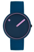 40 mm / Deep Blue and Pink Reef dial / Deep Blue recycled strap