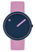 40 mm / Deep Blue and Pink Reef dial / Pink Reef recycled strap
