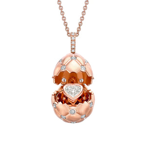 Brushed Heart Surprise Gold & Diamond Locket