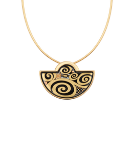 Hommage à Gustav Klimt - Pendant Half-Moon
