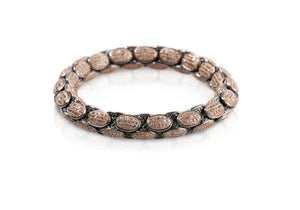 Anaconda bracelet in 18k gold with black and brown diamonds